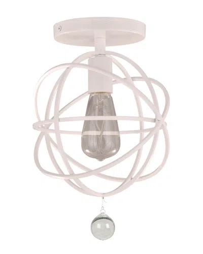 Crystorama 1-light Solaris Ceiling Mount In Black