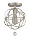 Crystorama 1-light Solaris Semi Flush Mount