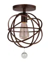 Crystorama 1-light Solaris Semi Flush Mount