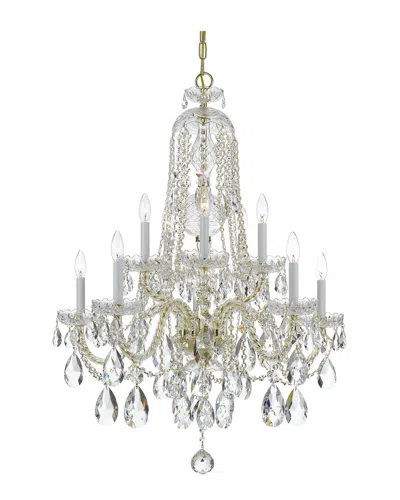 Crystorama 10-light Traditional Crystal Chandelier In Gray
