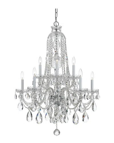 Crystorama 10-light Traditional Crystal Chandelier In Silver