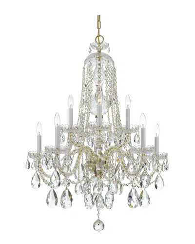 Crystorama 10-light Traditional Crystal Chandelier In Gold