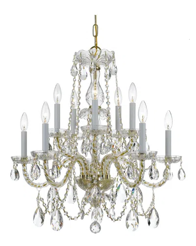 Crystorama 10-light Traditional Crystal Chandelier In Gray