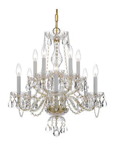 Crystorama 10-light Traditional Crystal Chandelier Swarovski Spectra Crystal In Gold