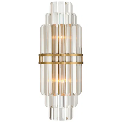 Crystorama Hayes 7.5in. Aged Brass Sconce In Gold