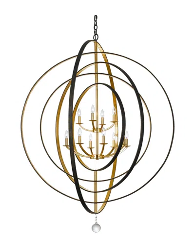 Crystorama 12-light Luna Chandelier In Gold