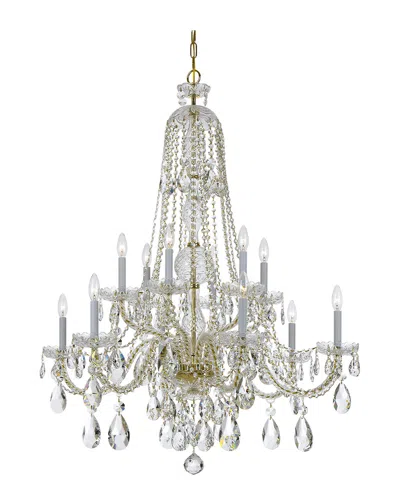 Crystorama 12-light Traditional Crystal Chandelier In White