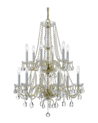 Crystorama 12-light Traditional Crystal Chandelier In Transparent