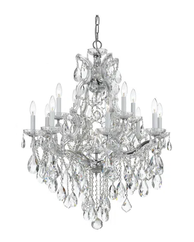 Crystorama 13-light Maria Theresa Chandelier In Silver