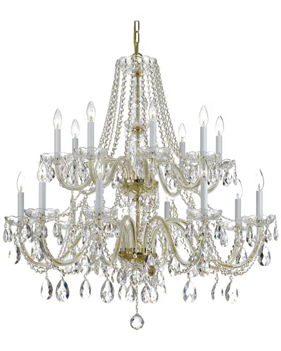 Crystorama 16-light Traditional Crystal Chandelier In Transparent