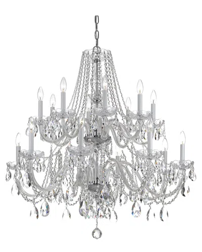 Crystorama 16-light Traditional Crystal Chandelier In Silver
