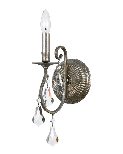 Crystorama 1-light Ashton Sconce Hand Cut Crystal In Brown