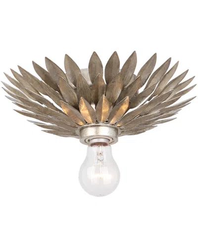 Crystorama 1-light Broche Semi Flush Mount In Brown