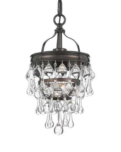 Crystorama 1-light Calypso Pendant In Black