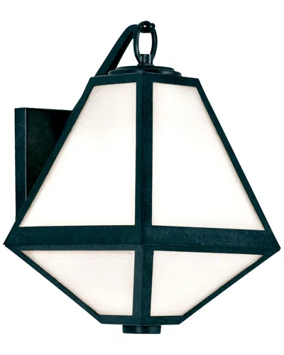 Crystorama 1-light Glacier Outdoor Sconce In Black
