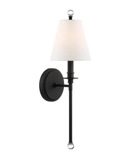 Crystorama 1-light Riverdale Sconce In Black