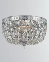 Crystorama 2-light Clear Crystal Chrome Ceiling Mount In Silver