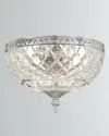 Crystorama 2-light Crystal Ceiling Mount In Silver
