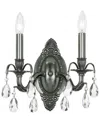 Crystorama 2-light Dawson Sconce Hand Cut Crystal