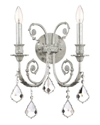 Crystorama 2-light Regis Sconce Swarovski Strass Crystal