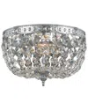 Crystorama 2-light Clear Crystal Chrome Ceiling Mount