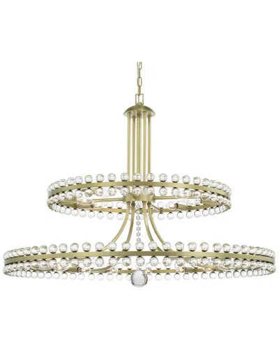Crystorama 24-light Clover Chandelier In White