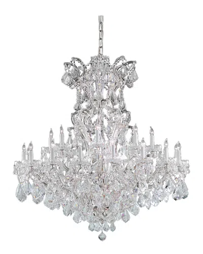 Crystorama 25-light Maria Theresa Chandelier In Silver
