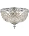 Crystorama 2-light Flush Mount In Silver