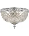 Crystorama 2-light Flush Mount In Silver