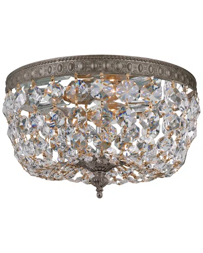 Crystorama 2-light Flush Mount Swarovski Spectra Crystal In Gray
