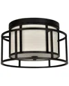 Crystorama 2-light Hulton Flush Mount In Black