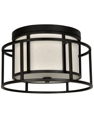 Crystorama 2-light Hulton Flush Mount In Black