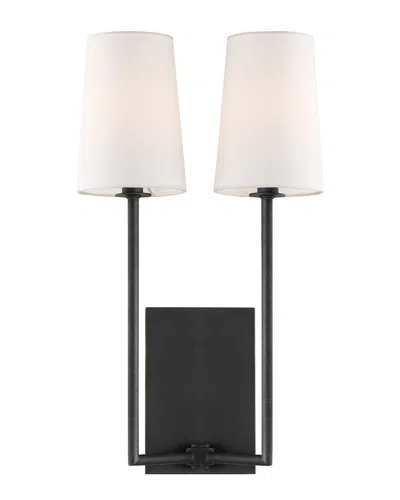 Crystorama 2-light Lena Sconce In Black