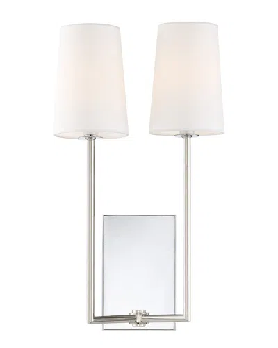 Crystorama 2-light Lena Sconce In White