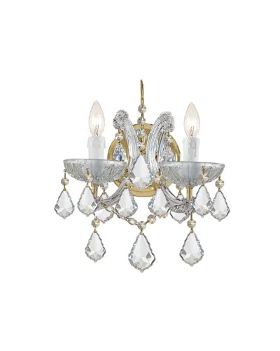 Crystorama 2-light Maria Theresa Sconce With Swarovski Crystals In Gold