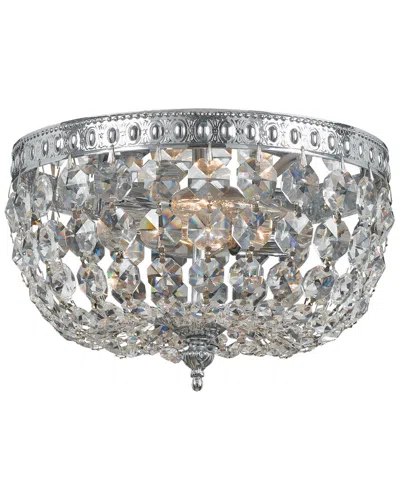 Crystorama 2-light Spectra Chrome Ceiling Mount In Gray