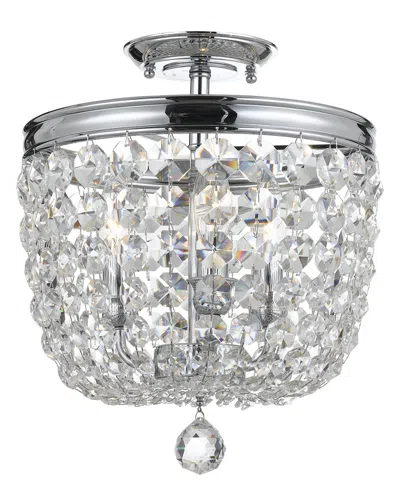 Crystorama 3-light Archer Flush Mount Swarovski Spectra Crystal