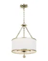 Crystorama 3-light Broche Semi Flush Mount