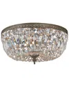 Crystorama 3-light Bronze Clear Swarovski Ceiling Mount