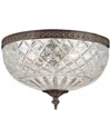 Crystorama 3-light Bronze Lead Crystal Ceiling Mount