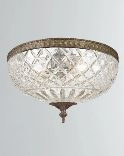 Crystorama 3-light Crystal Ceiling Mount In Brown