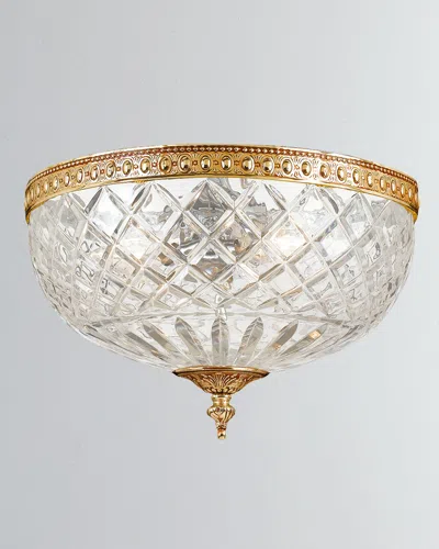 Crystorama 3-light Crystal Ceiling Mount In Gold