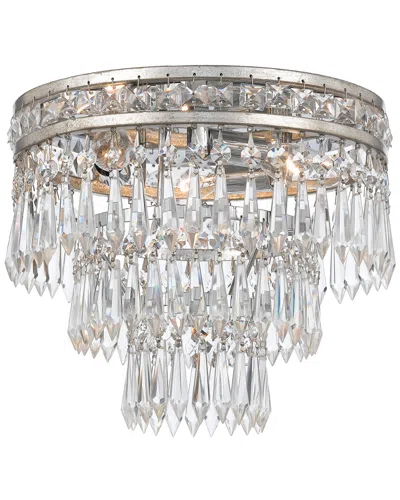 Crystorama 3-light Mercer Flush Mount Hand Cut Crystal