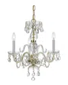 Crystorama 3-light Traditional Crystal Mini Chandelier Hand Cut Crystal