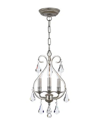 Crystorama 3-light Ashton Mini Chandelier In Gray