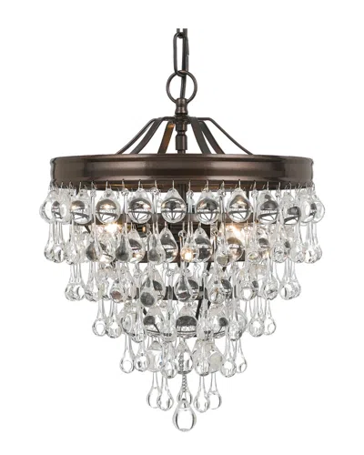 Crystorama 3-light Calypso Mini Chandelier In Brown