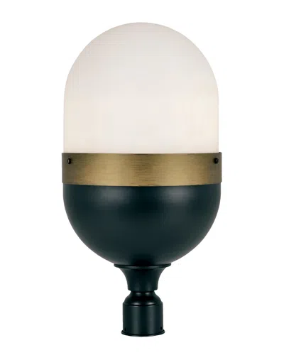 Crystorama 3-light Capsule Outdoor Lantern Post In Multi