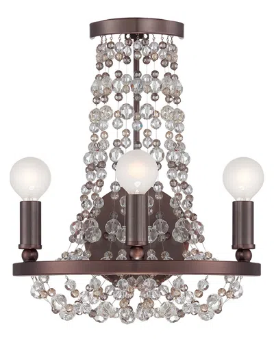 Crystorama 3-light Channing Sconce In Brown