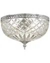 Crystorama 3-light Flush Mount In Gray