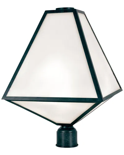 Crystorama 3-light Glacier Outdoor Lantern Post In Black